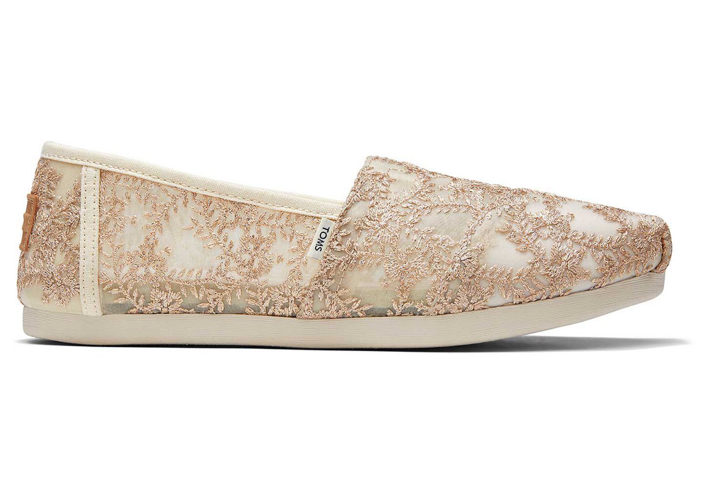 Toms Alpargata Lace Espadrille Beige - Womens - 45682-KCTU